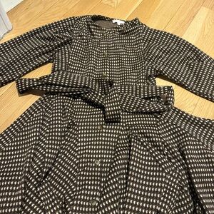 Chic Black and White Patterned Dress